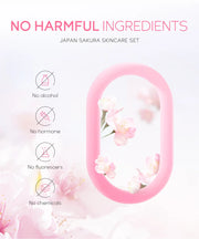 LAIKOU Sakura Skin Care Sets Facial Cleanser Face Cream.