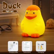 New Duck Rechargeable LED Night Light Pat Silicone Dimmable Lamp