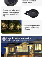 Solar Firework Led Light Waterproof Outdoor Dandelion Lamp