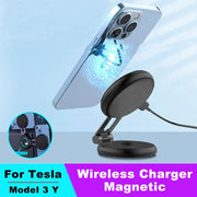 Hidden Magnetic Car Phone Holder For Tesla Model Y 3 Wireless Charger