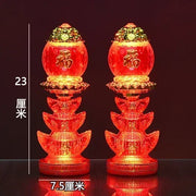 God of Wealth Lamp, Electric Candle, LED Buddha Offering Lamp