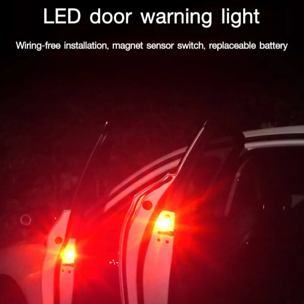 Car LED door warning light modification safety anti-collision anti-tailgating lights