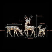 Lighted Christmas Reindeer Water Resistant Light Up Decoration For Garden