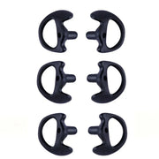 1 Pair Black Color Silicone Earmold Earbud for Universal Walkie Talkie Radio