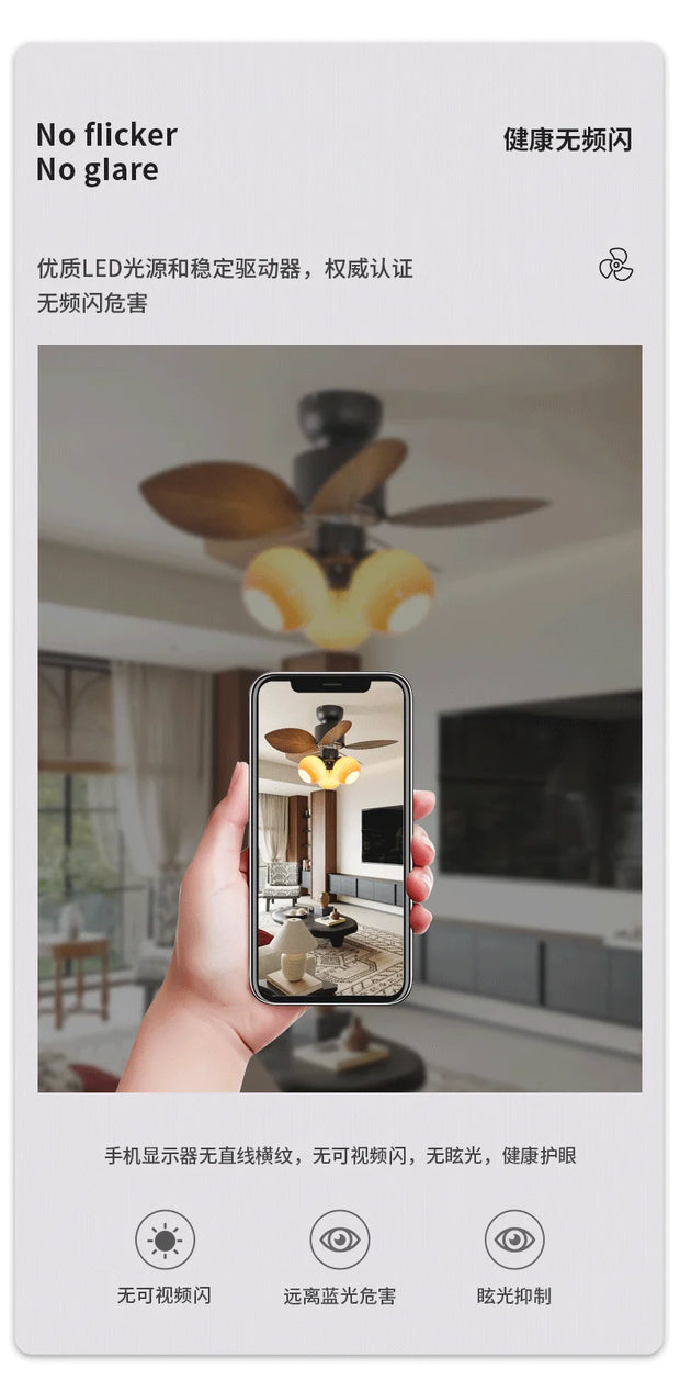 Times Restaurant Ceiling Fan Lamp Retro Style Room Ceiling Fan Light