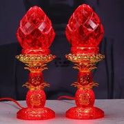 God of Wealth Lamp, Electric Candle, LED Buddha Offering Lamp