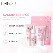 LAIKOU Sakura Skin Care Sets Facial Cleanser Face Cream.