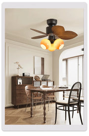 Times Restaurant Ceiling Fan Lamp Retro Style Room Ceiling Fan Light