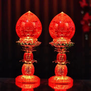 God of Wealth Lamp, Electric Candle, LED Buddha Offering Lamp