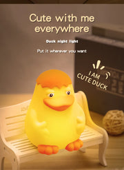 New Duck Rechargeable LED Night Light Pat Silicone Dimmable Lamp