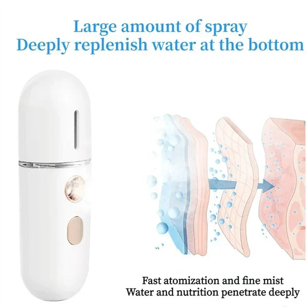 1PC Nano Spray Moisturizing Facial Steamer Beauty Humidificador Skin Care Tool