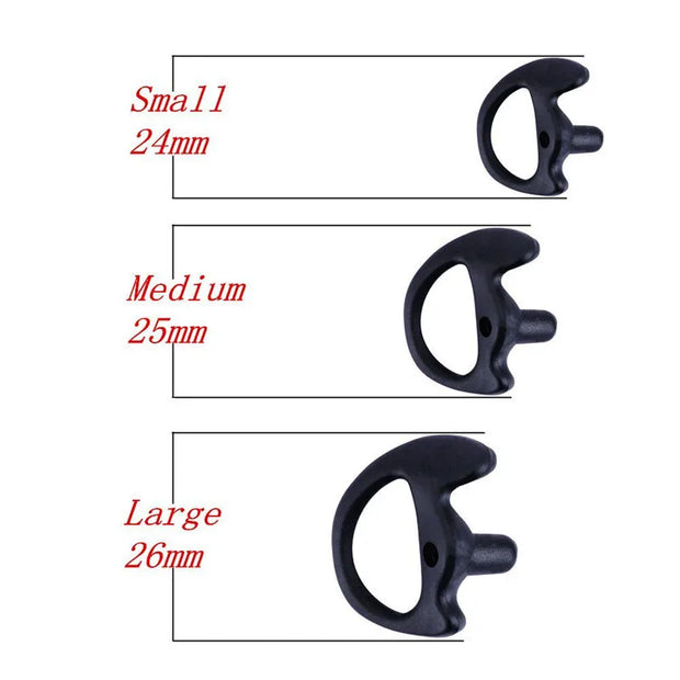 1 Pair Black Color Silicone Earmold Earbud for Universal Walkie Talkie Radio