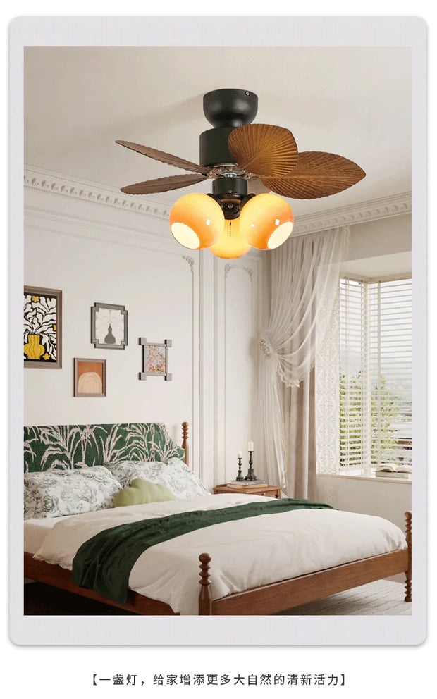 Times Restaurant Ceiling Fan Lamp Retro Style Room Ceiling Fan Light