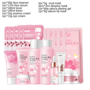 Sakura Facial Cleaner Korean Face Serum Exfoliating Peeling Gel Moisturize Toner Eye Cream