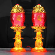 God of Wealth Lamp, Electric Candle, LED Buddha Offering Lamp