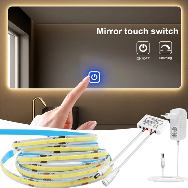 Touch Dimmable COB LED Vanity Makeup Mirror Light