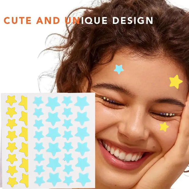 28pcsStar Pimple Patch Acne Colorful Invisible Acne Removal Skin Care Stickers Y2K Originality Concealer Face Spot Beauty Makeup