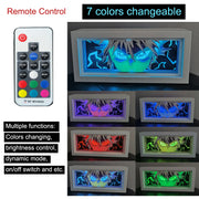 Anime Light Box Led Strip Lights Anime Eyes Shadow Box Picture Frame