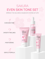 3pcs/set LAIKOU Vitamin C 24K Golden Sakura Skin Care Sets Face Cream Serum Eye Cream.