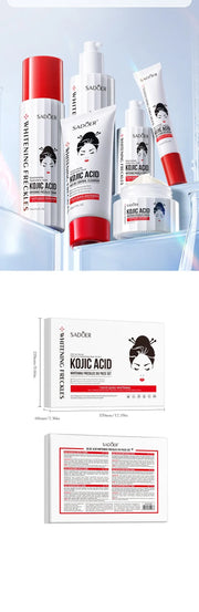 Kojic Acid Whitening Skin Care Set Cleanser Toner Serum Eye Cream Face Cream.