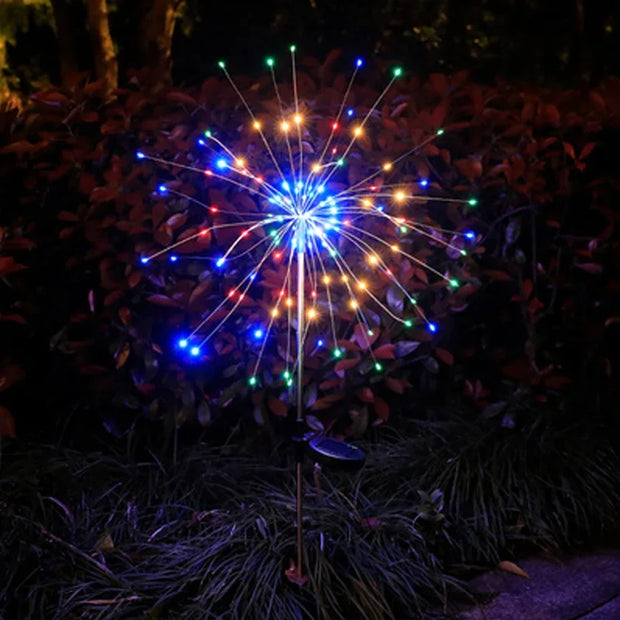 Solar Firework Led Light Waterproof Outdoor Dandelion Lamp