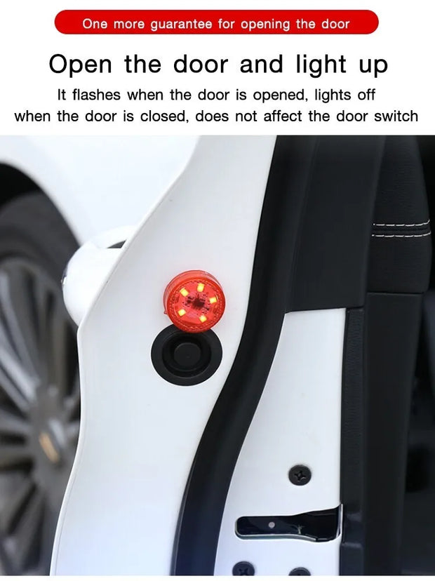 Car LED door warning light modification safety anti-collision anti-tailgating lights