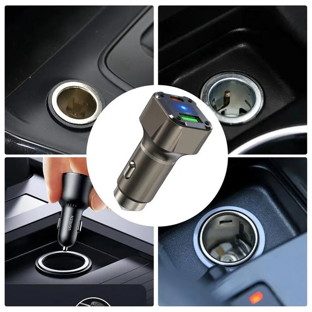 Car USB Charger Multi Port Car Adapter 30W Phone Car Charger With Safety Hammer Design