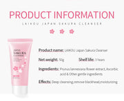 Sakura Facial Cleaner Korean Face Serum Exfoliating Peeling Gel Moisturize Toner Eye Cream