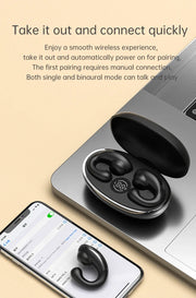 M7 Clip On Earbuds Wireless Bluetooth V5.3 Open Ear Headphone