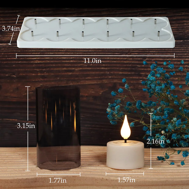 LED Candle Light Rechargeable Flameless Candles Timer Remote Tea Lights