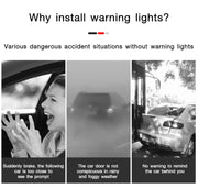 Car LED door warning light modification safety anti-collision anti-tailgating lights