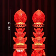 God of Wealth Lamp, Electric Candle, LED Buddha Offering Lamp