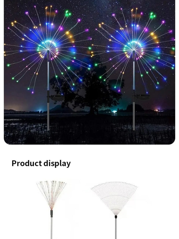 Solar Firework Led Light Waterproof Outdoor Dandelion Lamp