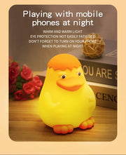 New Duck Rechargeable LED Night Light Pat Silicone Dimmable Lamp