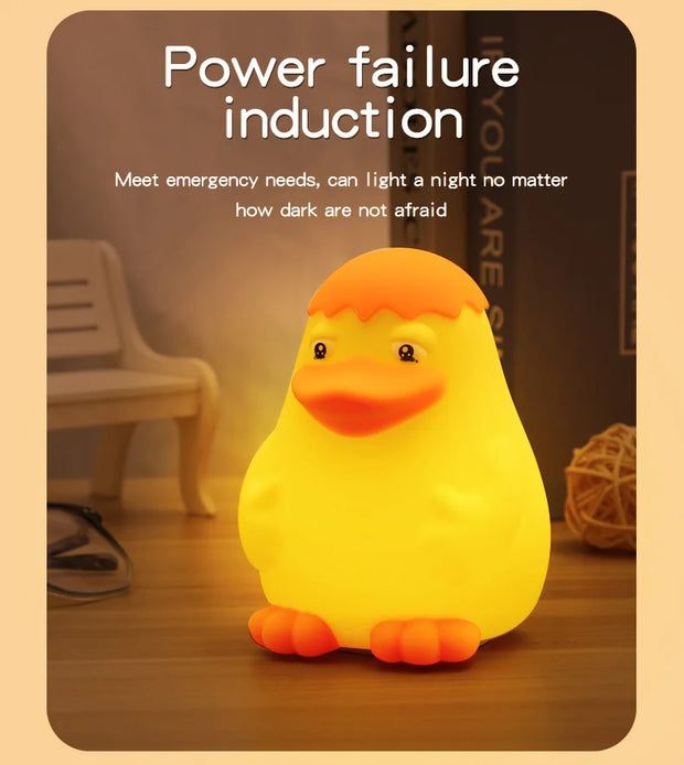 New Duck Rechargeable LED Night Light Pat Silicone Dimmable Lamp