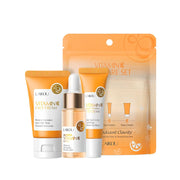 3pcs/set LAIKOU Vitamin C 24K Golden Sakura Skin Care Sets Face Cream Serum Eye Cream.