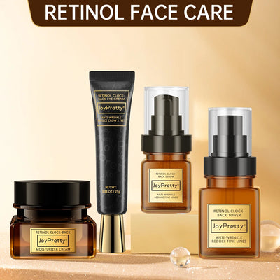 Retinol Wrinkle Removal Set Anti Aging Face Cream Serum & Dark Circle Remover Eye Cream Lift Firm Facial Moisturizing Skin Care