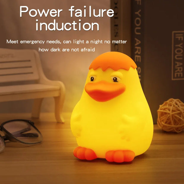 New Duck Rechargeable LED Night Light Pat Silicone Dimmable Lamp