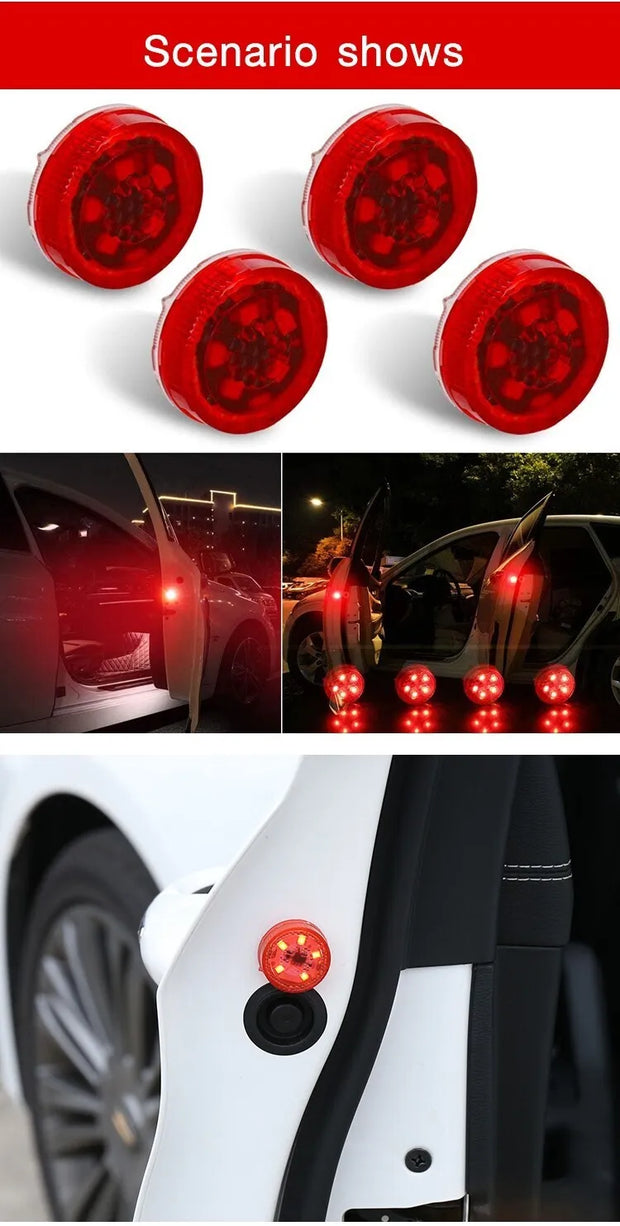 Car LED door warning light modification safety anti-collision anti-tailgating lights