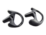 1 Pair Black Color Silicone Earmold Earbud for Universal Walkie Talkie Radio