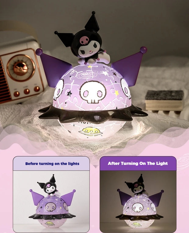 Sanrio 3d-Jp Anime Kuromi 3d Night Light Ornaments 61pcs Luminous Atmosphere Lamp