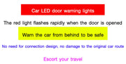 Car LED door warning light modification safety anti-collision anti-tailgating lights