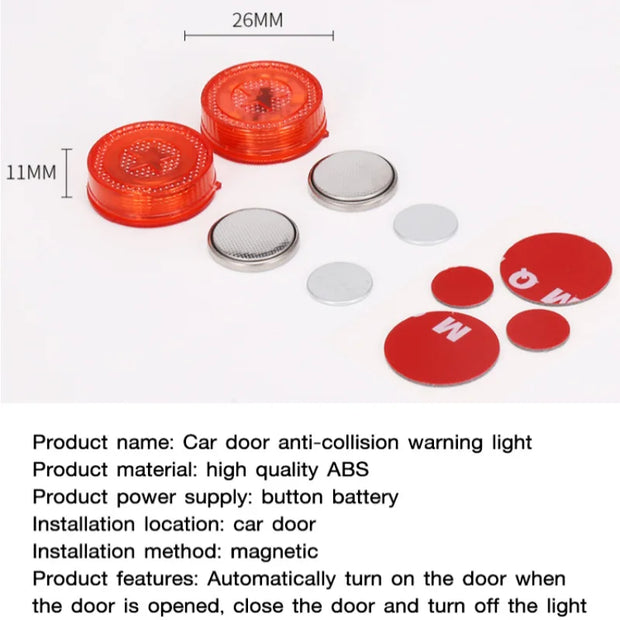 Car LED door warning light modification safety anti-collision anti-tailgating lights