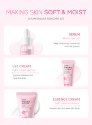 LAIKOU Sakura Skin Care Sets Facial Cleanser Face Cream.