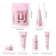 LAIKOU Sakura Skin Care Sets Facial Cleanser Face Cream.