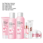 Sakura Facial Cleaner Korean Face Serum Exfoliating Peeling Gel Moisturize Toner Eye Cream