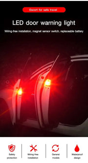 Car LED door warning light modification safety anti-collision anti-tailgating lights