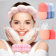 Headband Combo and Face Care Ice Tray, Facial Massager for Skin Care