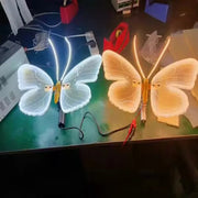 Outdoor Open and Closed LED Luminous Butterfly Christmas Tree hanging ornaments Landscape Lights