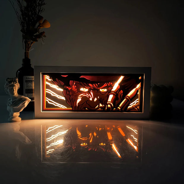 Anime Light Box Led Strip Lights Anime Eyes Shadow Box Picture Frame